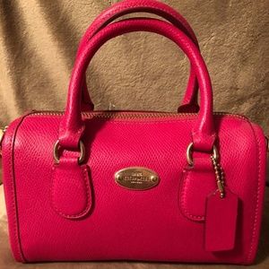 Coach Ruby Pink Mini Bennett Crossgrain